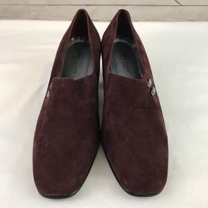 Karen Scott Soft Step Maroon Suede Shoes